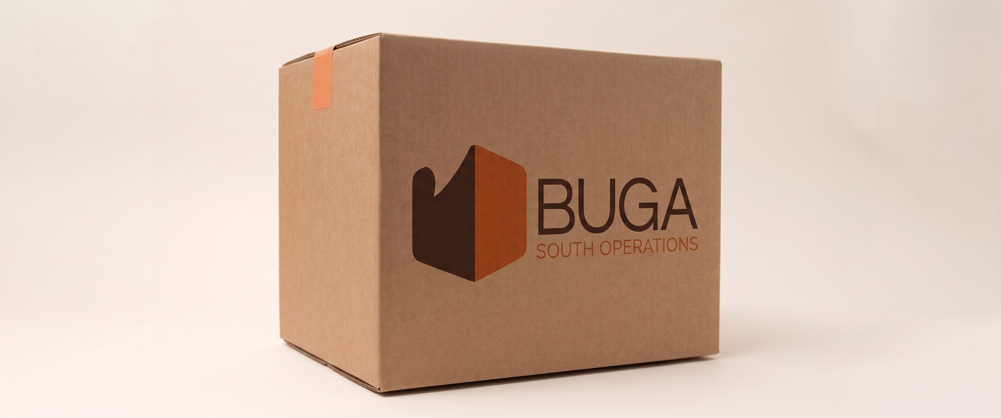 Caja de cartón corrugado impresa a cuatro tintas BUGA PAPER