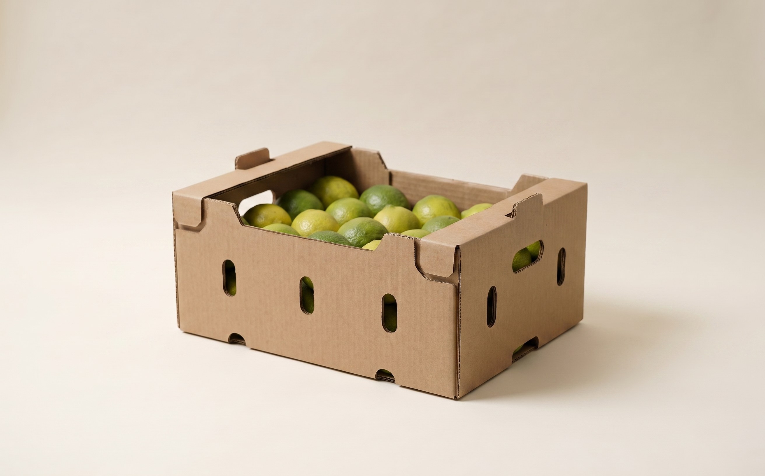 Caja agrícola BUGA PAPER armada, con producto fresco